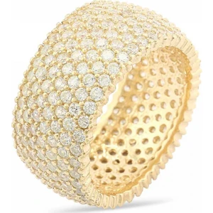 7 Sıra Tam Tur Gümüş Altın Kaplama Alyans