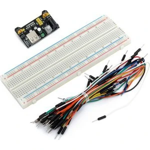 DELİKLİ BREADBOARD 830  + 65'Lİ JUMPER KABLO SETİ + POWER MODÜLÜ