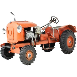 John Deere Traktör Eskitilmiş Metal Biblo Turuncu Gt-56