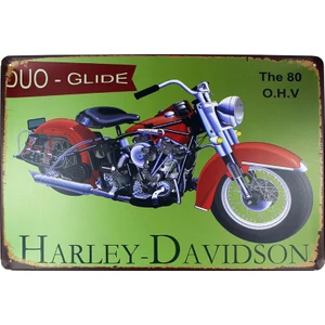 Dekoratif Vintage Metal Pano Harley Motor 20X30
