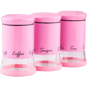 Pembe 3Lü Kavanoz Seti 1100ml
