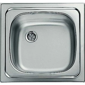 E50 1B Evye, 1 Gözlü, Tezgah Üstü, Çelik, Sol Batarya Çıkışlı