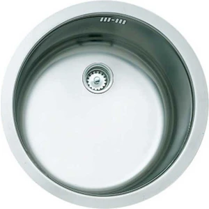 ROUND Evye, 1 Göz, Tezgah Altı, Çelik, Taşmasız