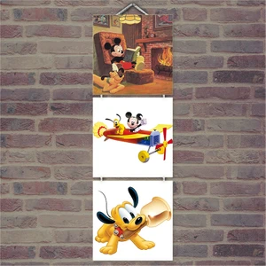 Ahşap Tablo Mickey Mouse Baskılı 14X14 Cm 3 Parça