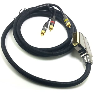 Scart-3Rca Gold Kablo Metal Fişli 2Mt