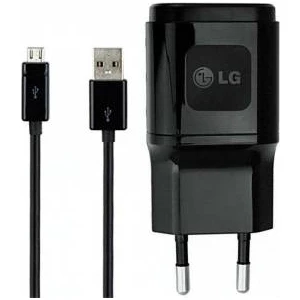 LG  Şarj Cihazı + USB Kablo Siyah - MCS-04ED/S (İthalatçı Garantili)