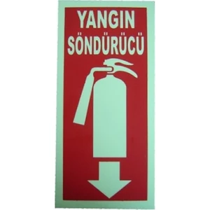 Fotolüminesans Fosforlu Yangın Tüpü Gösterir Levha- LR-FS