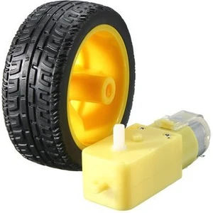 6V 250 Rpm Motor Ve Tekerlek Seti