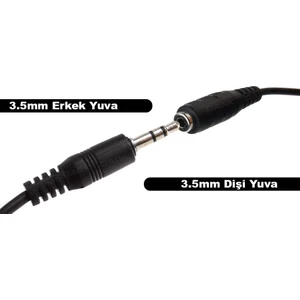 Streo Kulaklık Uzatma Kablosu  5 Metre 3,5 Mm Erkek Dişi