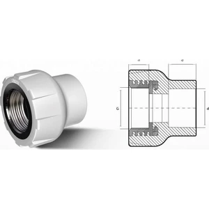 Ege Yıldız Pprc 25X1/2 Dişi Adaptör Gri