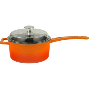 Yuvarlak Sos Tenceresi Cam kapaklı, Metal Saplı. Çap(Ø16 cm.