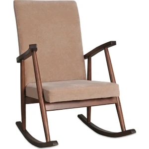 Trend Ceviz Bej Sallanan Sandalye Dinlenme/Emzirme/Baba/Tv/Okuma/Uzanma Koltuğu Berjer