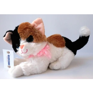 Peluşcu Baba 30 cm Sesli Kedi Renkli Gözlü Peluş Oyuncak Sağlıklı