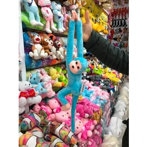 Peluşcu Baba 60 cm Sevimli Maymun Goril Mavi Renk Peluş Oyuncak