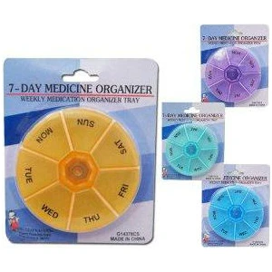 Toptancı Kapında Haftalık İlaç Saklama Kutusu - Oval Kutu