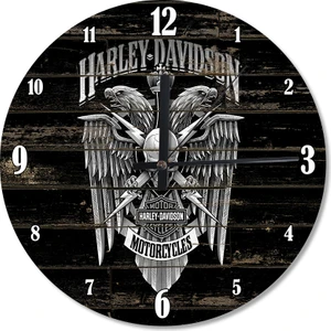 Harley Davidson Ahşap Duvar Saati
