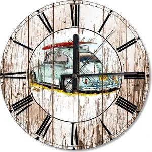 Tatile Giden Vosvos Ahşap Duvar Saati