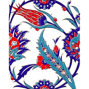 Armada Çini 20x25 Cm Ac 313 Lale Desenli Kütahya Çini Seramik Karo