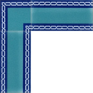 Armada Çini 10x20 Cm KS 60 Zincir Desenli yeni Modern Çini Bordür