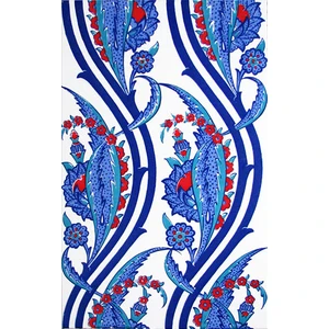 Armada Çini 25x40 Cm SP 404 Desenli İznik Çini Karo Sarmaşık Lale