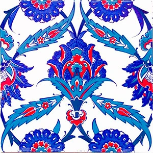 Armada çini 20x20 Cm Ac 30 İznik Desenli Kütahya Çini Karo Seramik