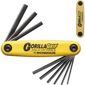 12591 Gorillagrip Katlanır Tip İnç Ölçü Allen Anahtar Seti Proguard İzole 9 Parça