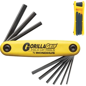12589 Gorillagrip Katlanır Tip İnç Ölçü Allen Anahtar Seti Proguard İzole 9 Parça