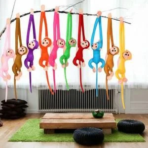 Peluşcu Baba 60 cm Sevimli Maymun Goril Mavi Renk Peluş Oyuncak