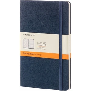 Büyük Boy Sert Kapak Çizgili Defter Lacivert