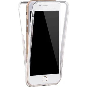 Apple iPhone 7 Plus Kılıf 6 tarafı tam full koruma 360 Clear Soft Şeffaf
