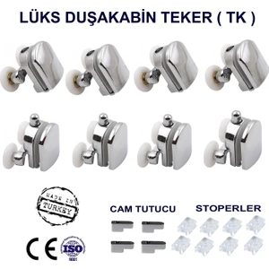 Ayrıntıshop Duşakabin / Cam Kabin Tekerleği Lüks Takım Set 8Li