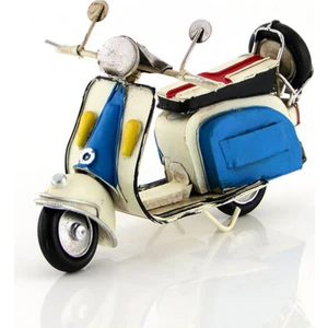 Mnk El Yapımı Eskitilmiş Metal Vintage Vespa Motorsiklet 2997ss