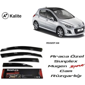 Peugeot 308 Cam Rüzgarlığı Sunplex Mügen Tip 4'lü