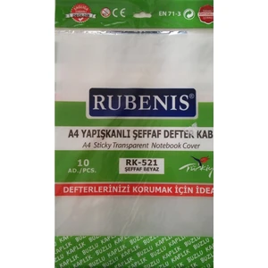 Hazır Defter Kabı 20Lİ Şeffaf Beyaz A4 Yapışkanlı