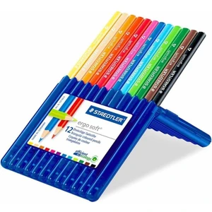 Staedtler Ergo Soft Kuruboya 12 Renk + Çanta Hediyeli