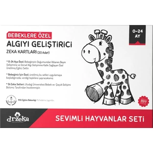 Bebeklere Özel Algıyı Geliştirici Zeka Kartları - Sevimli Hayvanlar Seti 0-24 Ay