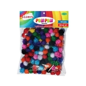 Pompom 10 Mm 100 Lü Metalik