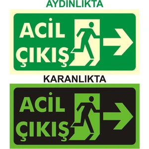 Arz Acil Çıkış Fotolümenli Sağ