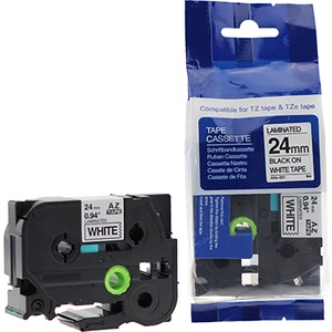 Brother P-Touch Muadili Beyaz Etiket 24 Mm Tze-Tape Aze251