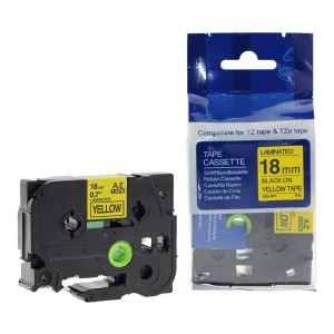 Brother P-Touch Muadili Sarı Etiket 18 Mm Tze-Tape Aze641