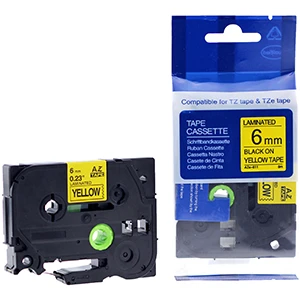 Brother P-Touch Muadili Sarı Etiket 6 Mm Tze-Tape Aze611