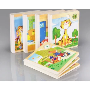Ahşap Kitap Puzzle Defter 6 Sayfa (1 Kitap - 6 Puzzle)