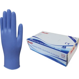 Eldiveni Nitril Medium Pudrasız Mavi