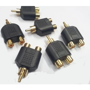 Rca Erkek 2 Rca Dişi Çevirici Gold 1. Kalite 1 Adet
