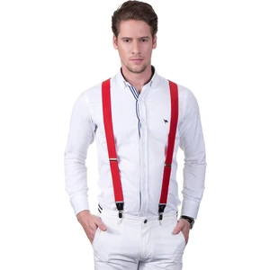 Kırmızı Düz Erkek Pantolon Askısı