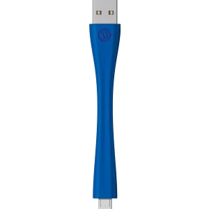 Memory-Flex Micro USB Kısa Şarj Kablosu 10cm Mavi