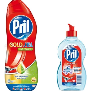 Gold Jel 40 Yıkama Yağ Çözücü + Pril 450 ml Parlatıcı