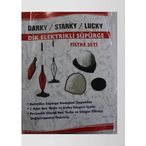 Darky Starky Lucky Dik Elektrikli Süpürge Filtre Seti