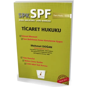 Pelikan Yayınları SPK  - SPF Ticaret Hukuku Konu Anlatımlı Soru Bankası 1010