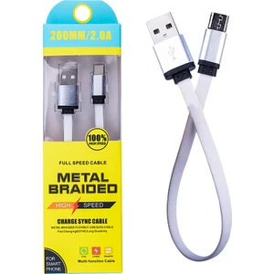 Akıllıphone Android Micro 2A 20Mm Kısa Yumuşak Dokulu Renkli Usb Kablo